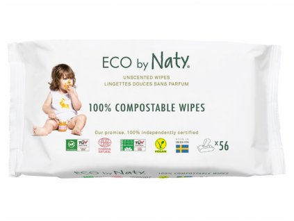 Naty Vlhčené ubrousky Nature Babycare bez vůně - pro citlivou pokožku (56 ks)