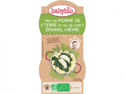 BabyBio Menu bramb.se špenátem,pastiňákem a kozím sýrem