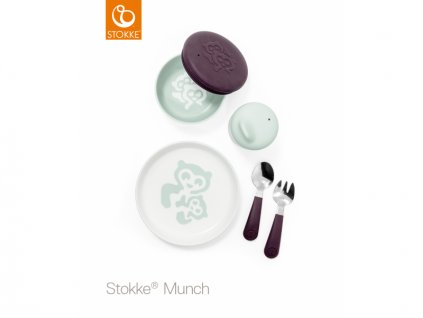 Stokke Set nádobí Munch Everyday - soft mint