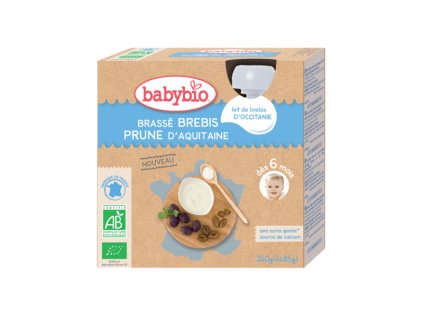 BabyBio svačinka z ovčího mléka švestka 4 x 85 g