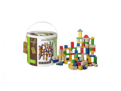 Dřevěné kostky v kybíku 100ks 12m+