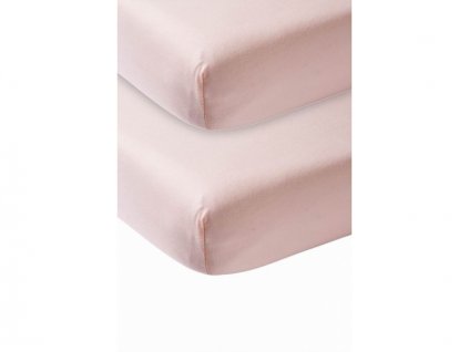 Meyco žerzejové prostěradlo 2-balení 60x120 light pink