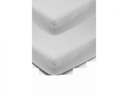 Meyco žerzejové prostěradlo 2-balení 60x120 lightgrey