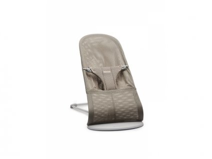 Baby Björn Lehátko BLISS Grey beige Mesh, světlá konstrukce