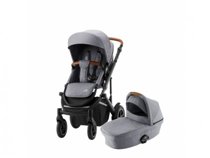 Britax Römer SET 2v1 kočárek Smile III + hluboká korba, Frost Grey/Brown