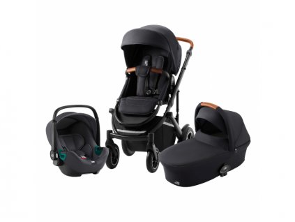 Britax Römer Set 3v1 kočárek Smile III + hl. korba + autosedačka Baby Safe 3 I-SIZE, Fossil Grey