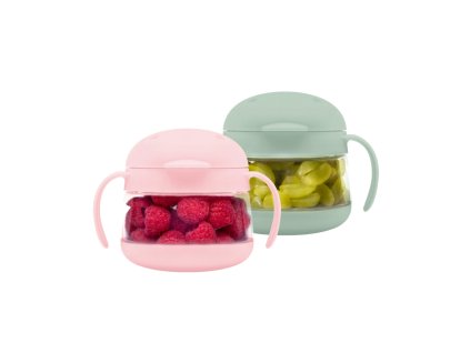 Ubbi Nádoba na svačinu, 2ks - Sage & Pink
