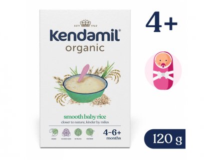 Kendal Nutricare KENDAMIL BIO nemléčná rýžová kaše (120 g) - min.trvanlivost do 4.4.2024