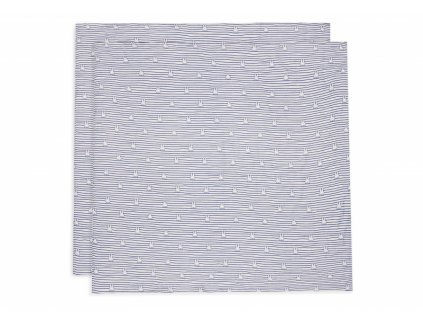 Jollein Pleny zavinovací 2ks 115x115 cm Miffy Stripe Navy