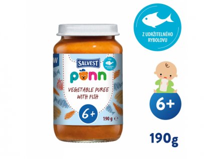 Salvest PONN Treska se zeleninovým pyré (190 g) 6+ m