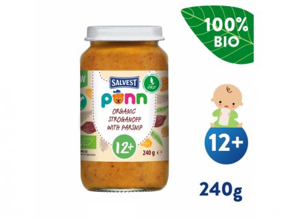 Salvest PONN BIO Hovězí stroganov s pastinákem (240 g) 12+ m