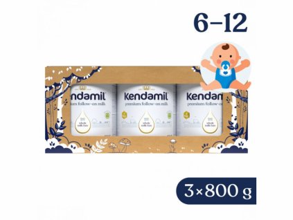 Kendamil PREMIUM 2 HMO+ (3× 800 g), pohádkové balení s divadlem O třech prasátkách AKCE