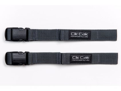 Cik Cak Úchyty na odrážedlo tmavě šedá se stříbrným písmem