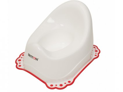 BRITTON Anatomicky tvarovaný nočník s protiskluzovým okrajem BÍLÝ - VÝPRODEJ DVOREČEK