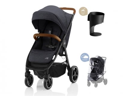 Britax Römer Kočárek B-Agile R, Black Shadow/Brown