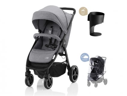 Britax Römer Kočárek B-Agile R, Elephant Grey/Black