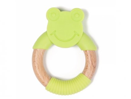 Bo Jungle kousátko B-TEETHER ANIMAL WOOD Green Frog