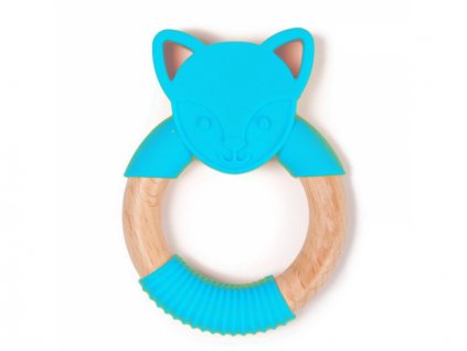 Bo Jungle kousátko B-TEETHER ANIMAL WOOD Blue Fox