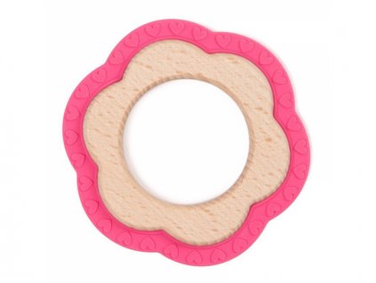 Bo Jungle kousátko B-TEETHER FLOWER WOOD Pink