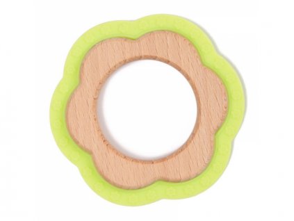 kousátko B-TEETHER FLOWER WOOD Green