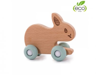 Bo Jungle dřevěná hračka B-WOODY Rabbit Pastel Blue