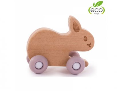 Bo Jungle dřevěná hračka B-WOODY Rabbit Pastel Pink