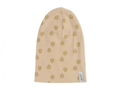 Lodger Beanie Print Rib Linen 1 - 2 roky