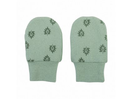 Lodger Mittens Print Rib Silt Green