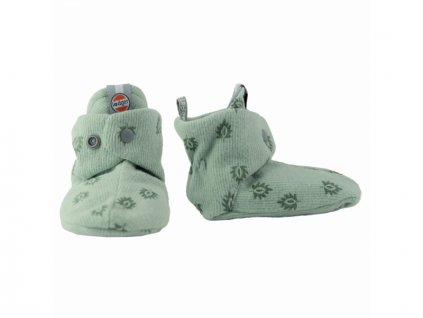 Lodger Slipper Print Rib Silt Green 3 - 6 měsíců