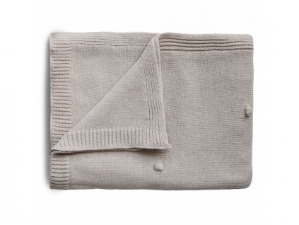 MUSHIE pletená deka z BIO bavlny, 80x100 cm - Off White