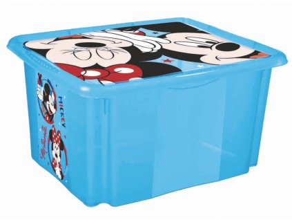 Keeeper Úložný box s víkem "Mickey", Modrá - 24 litrů