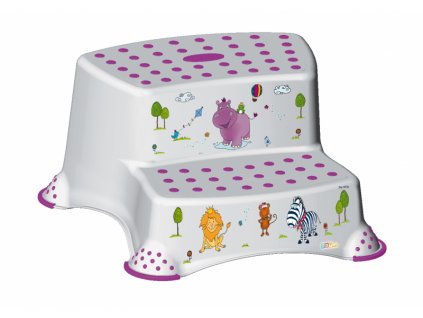 Keeeper Dvojstupínek k WC/umyvadlu "Hippo", Bílá-Fialová