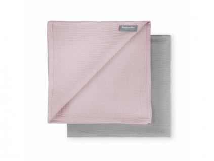 BEZTROSKA Pleny mušelín set 2ks, 70x70, PINK - VÝPRODEJ DVOREČEK