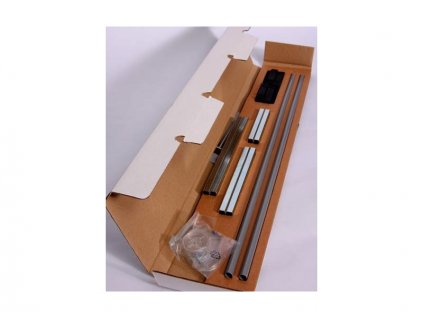 Baby Dan Prodloužení zábrany PREMIER 2 ks á 7cm stříbrná,černé kování