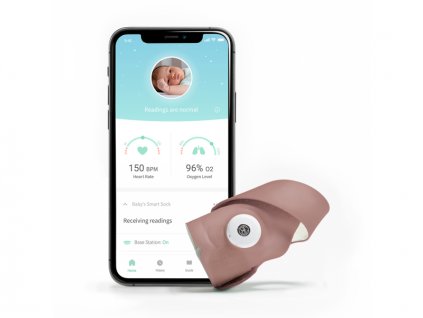 OWLET monitor dechu Smart Sock 3 - chytrá ponožka  Dusty Rose