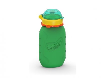 Squeasy Gear Silikónová kapsička na dětskou stravu 180ml - zelená
