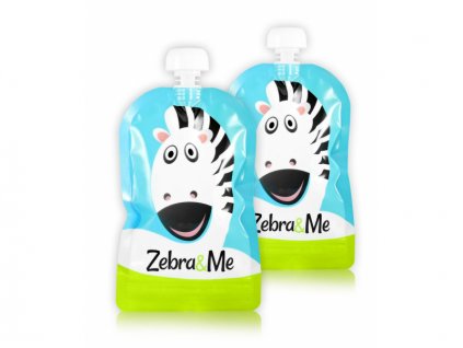 Zebra&Me Kapsička na dětskou stravu na opakované použití  – 2ks kuchař-zebra