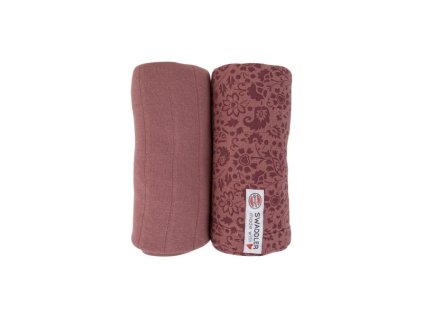 Lodger Swaddler Flower Tribe 2balení 120 x 120 cm Rosewood