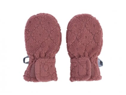 Lodger Mittens Folklore Fleece Rosewood 0 - 12 měsíců