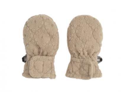 Lodger Mittens Folklore Fleece Beige 0 - 12 měsíců