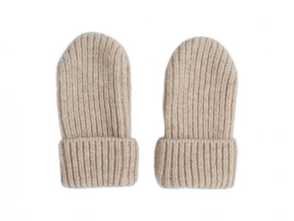 Lodger Mittens Folklore Merino Wool Beige 1 - 2 roky