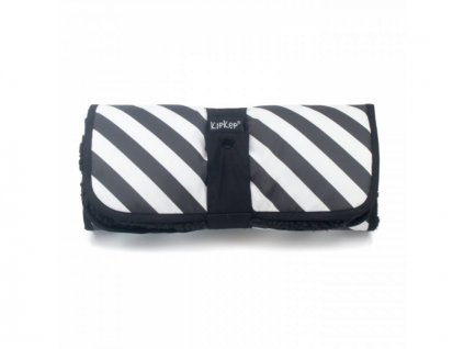 KipKep Přebalovací podložka NAPPER Black Stripes (kožíšek)