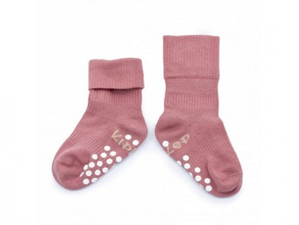 KipKep ponožky Stay-on-Socks ANTISLIP 12-18m 1pár Dusty Clay