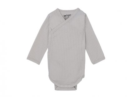 Lodger Romper LS Seersucker Steel 56