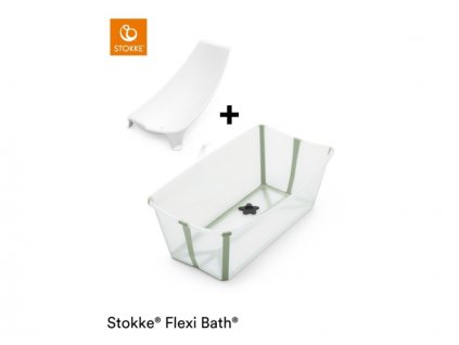 Skládací vanička Flexi Bath® XL s lehátkem, Transparent Green