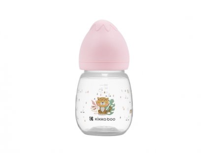 KikkaBoo Kojenecká láhev 180ml 3m+ Savanna Pink