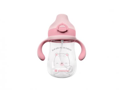 KikkaBoo Hrnek se silikonovým pítkem 300ml 6m+ Bear with me Pink