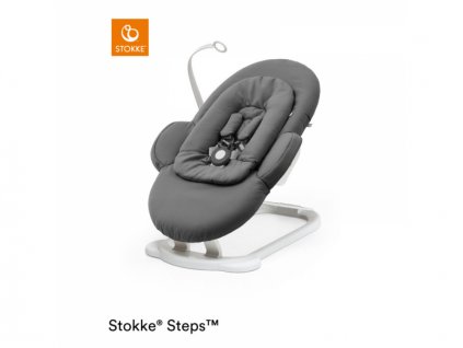 Stokke Lehátko Steps™ Herringbone Grey / White Chassis