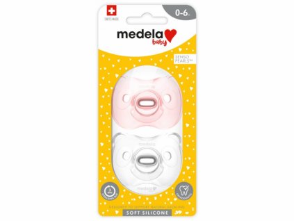 Medela Baby měkký celosilikonový dudlík Girl 0-6m 2ks