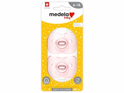 Medela Baby měkký celosilikonový dudlík Girl 6-18m 2ks